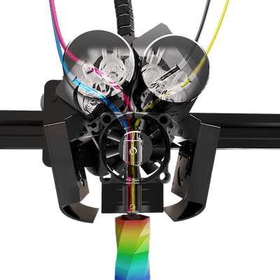 QuadFusion four-filament extruder